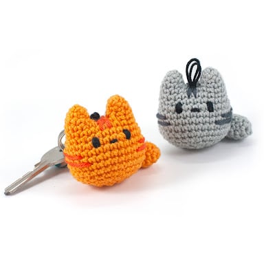 Cute Crochet Cat Keychain