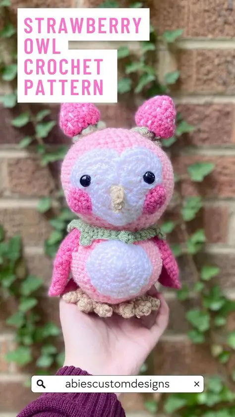 strawberry owl crochet pattern