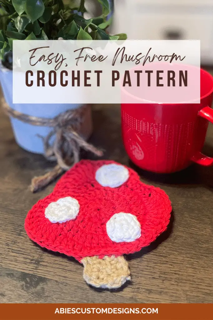 Free Mushroom Coaster Crochet Pattern