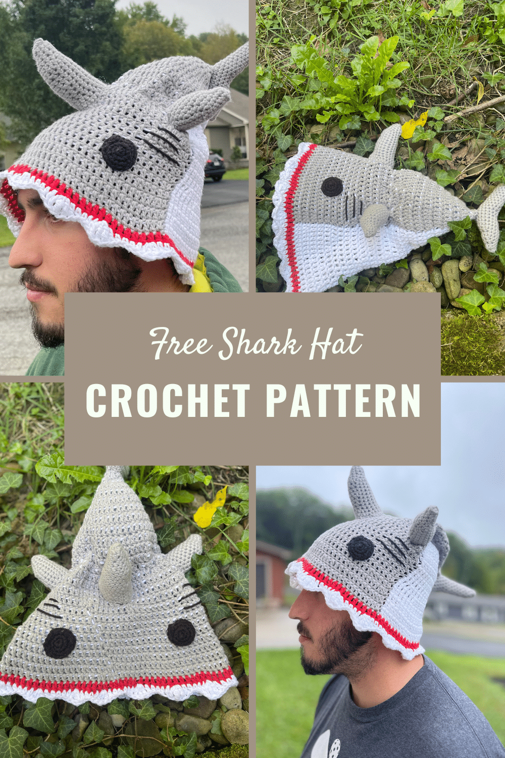 Free Shark Hat Crochet Pattern