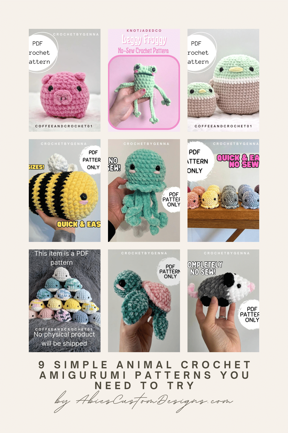9 Simple Animal Crochet Amigurumi Patterns You Need to Try