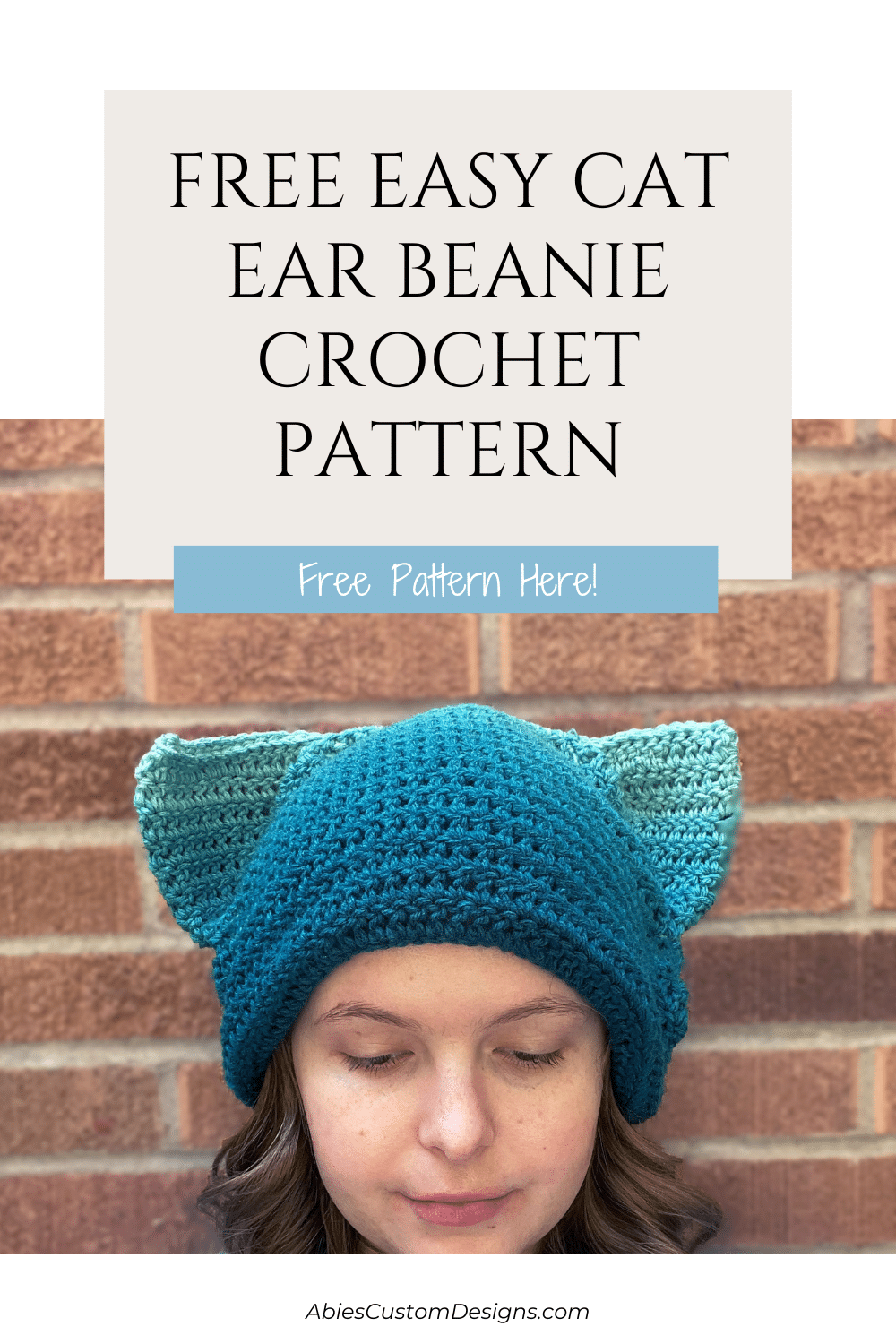 Free Easy Cat Ear Beanie Crochet Pattern