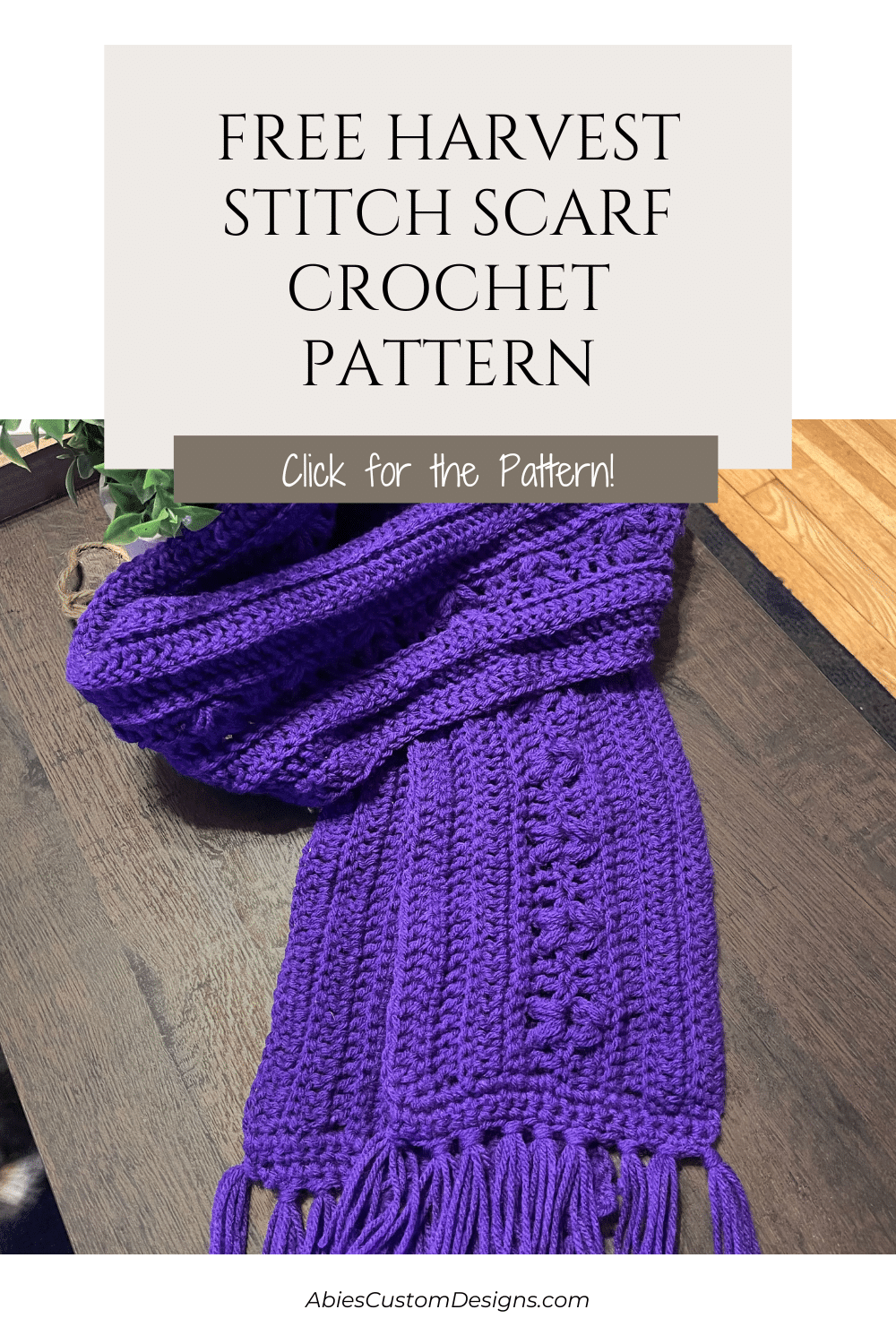 Free Harvest Stitch Scarf Crochet Pattern