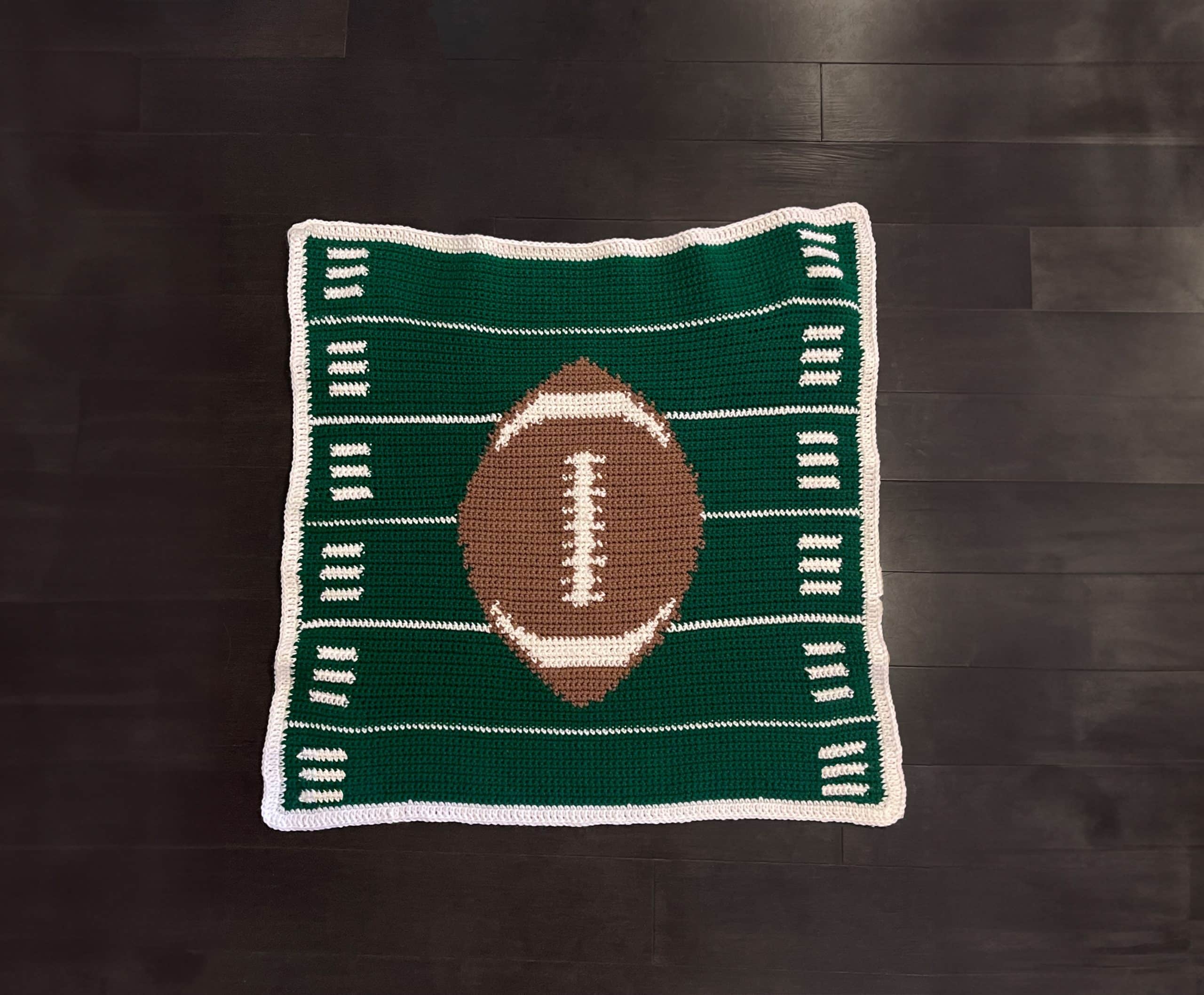 Football Baby Blanket / Tapestry Crochet Pattern