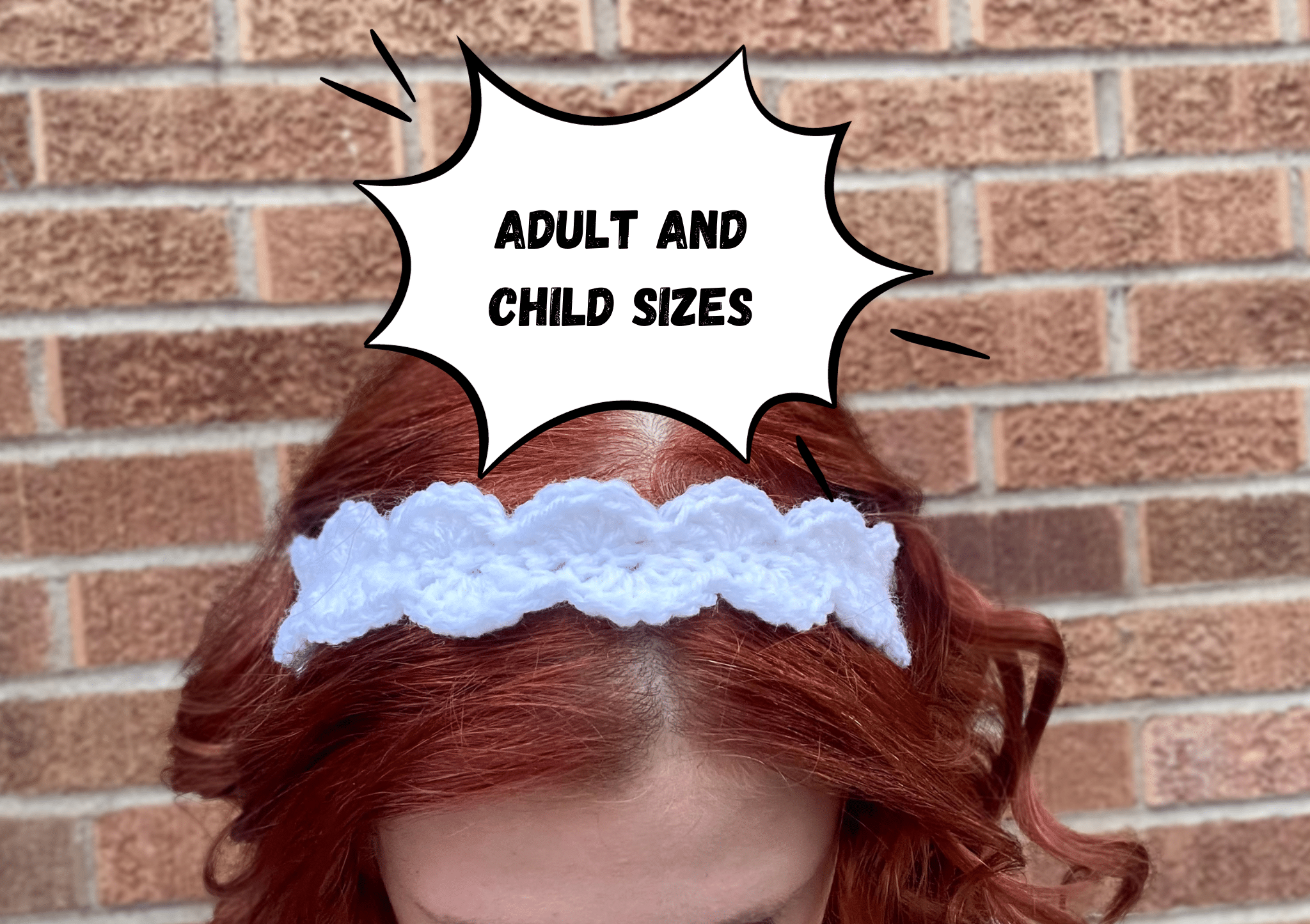 Cloud Headband with Adult and Child Sizes text