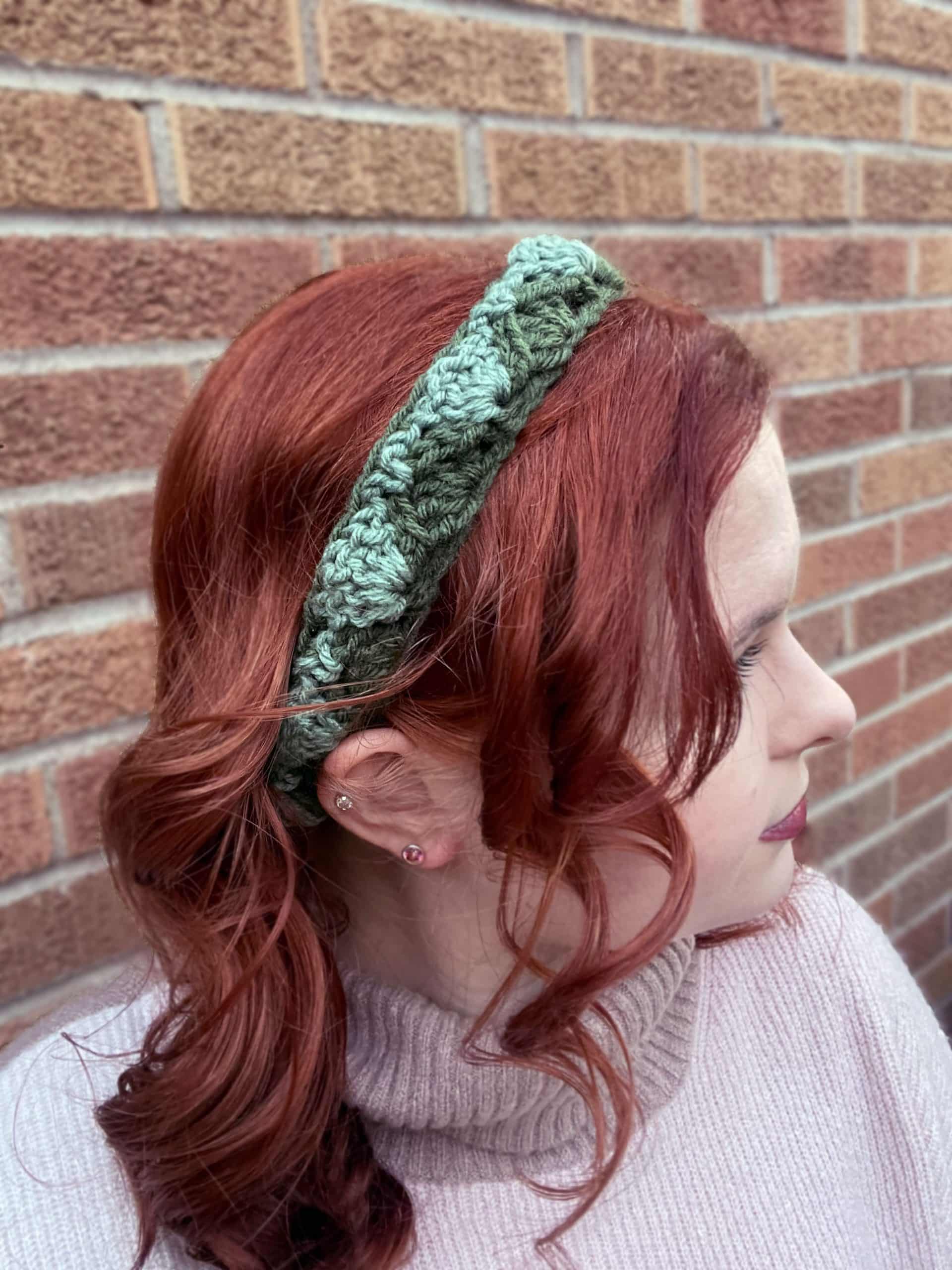 Green Inner Triangle Headband side