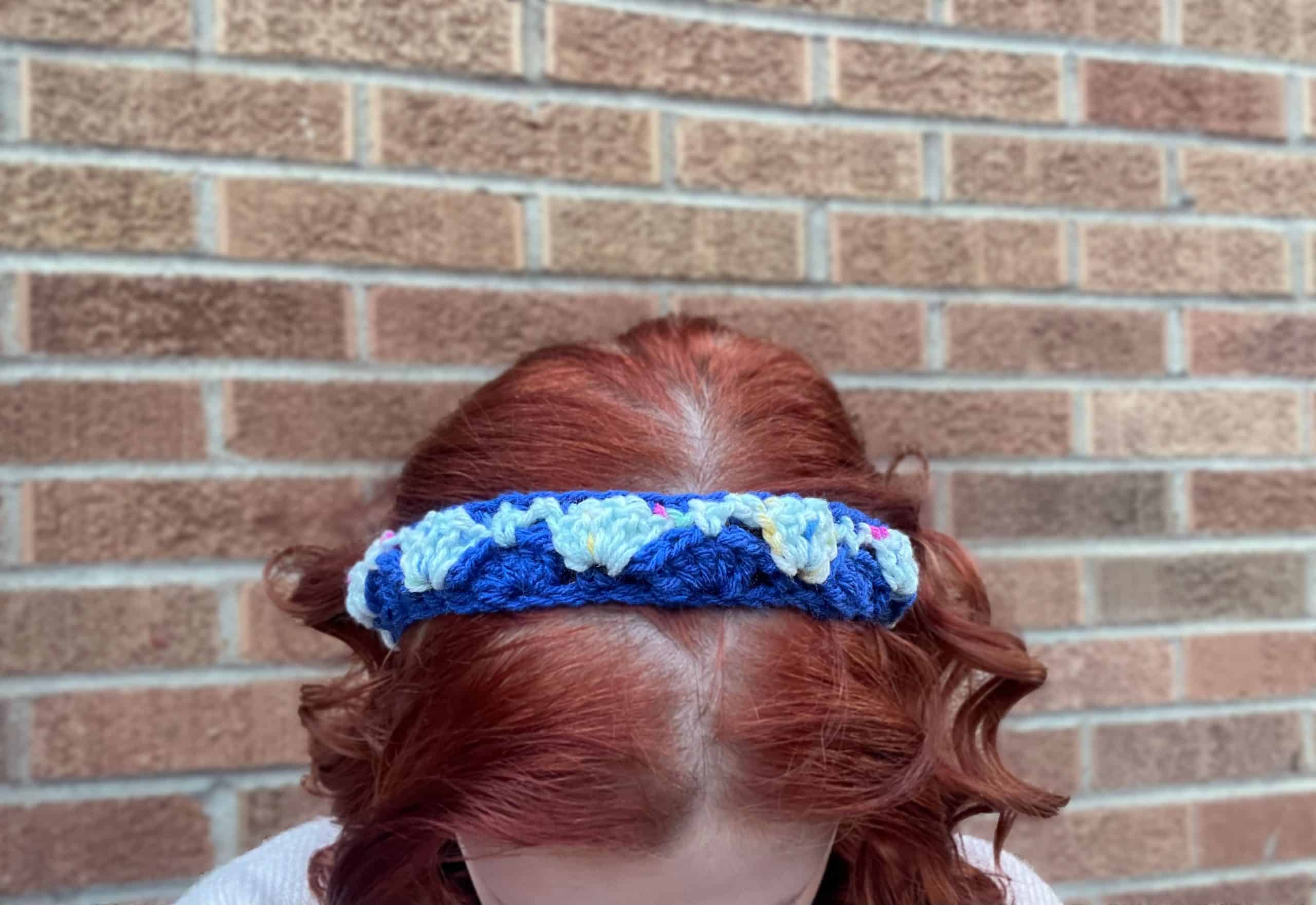 Blue Inner Triangle Headband front