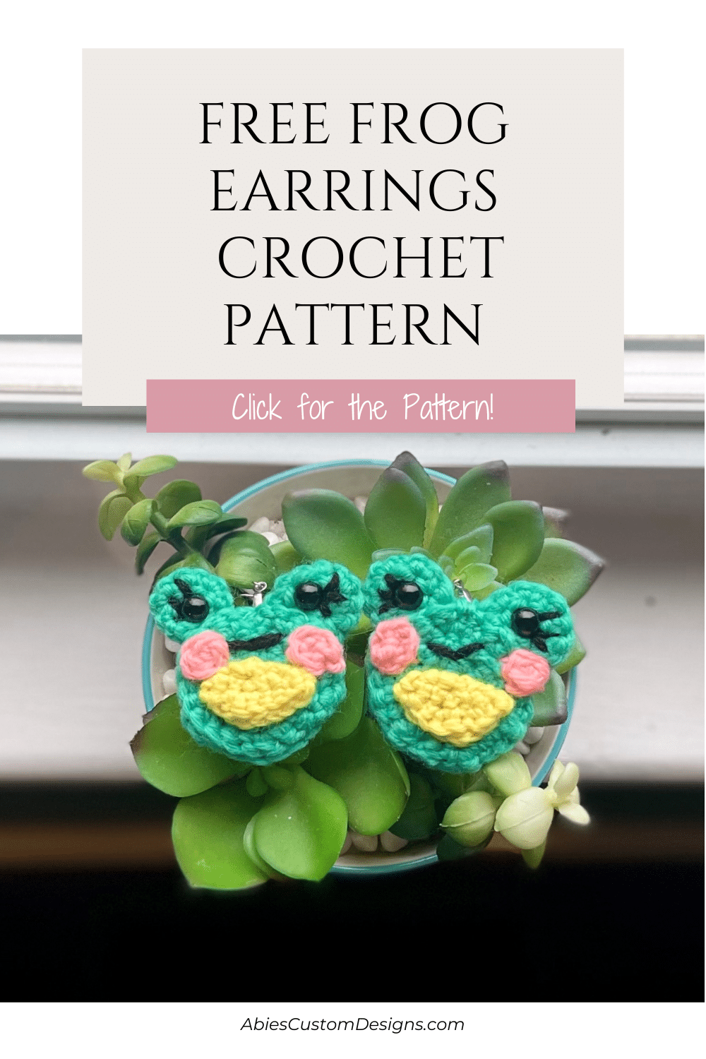 Free Frog Earrings Crochet Pattern