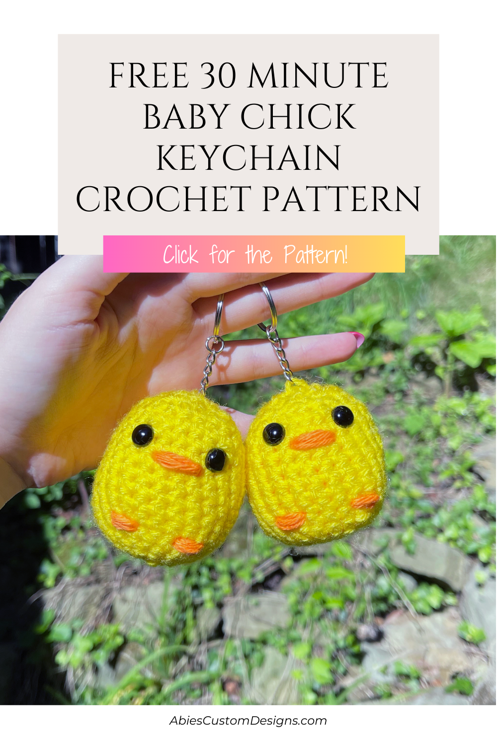 Free 30 Minute Baby Chick Keychain Crochet Pattern
